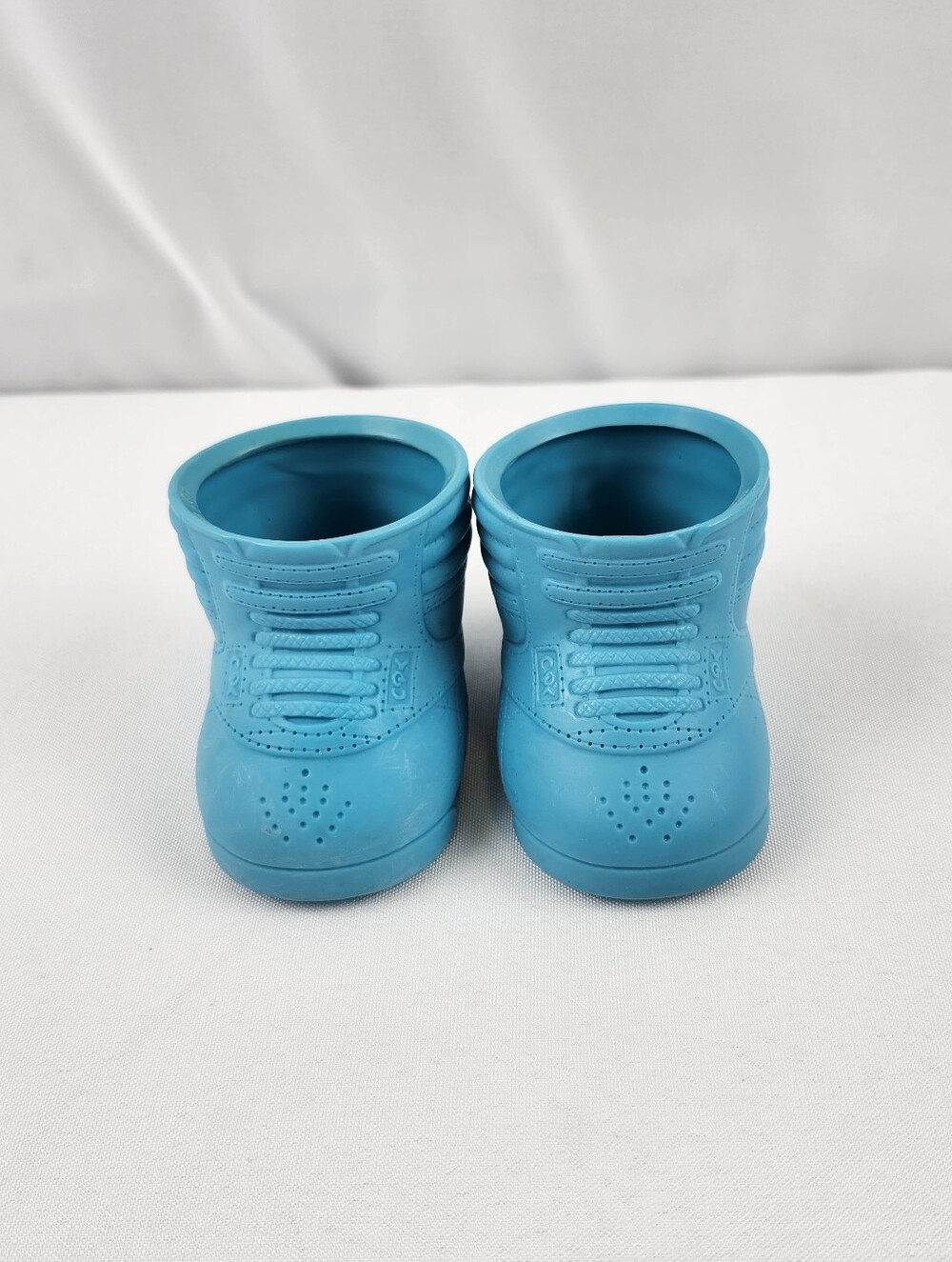 Vintage Cabbage Patch Kids Shoes Blue Teal Sneakers Hard Plastic Boots High Top